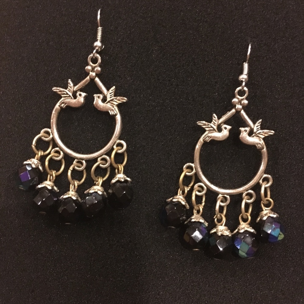 Earrings Artist Made Silver Metal (Ag? Maybe) New